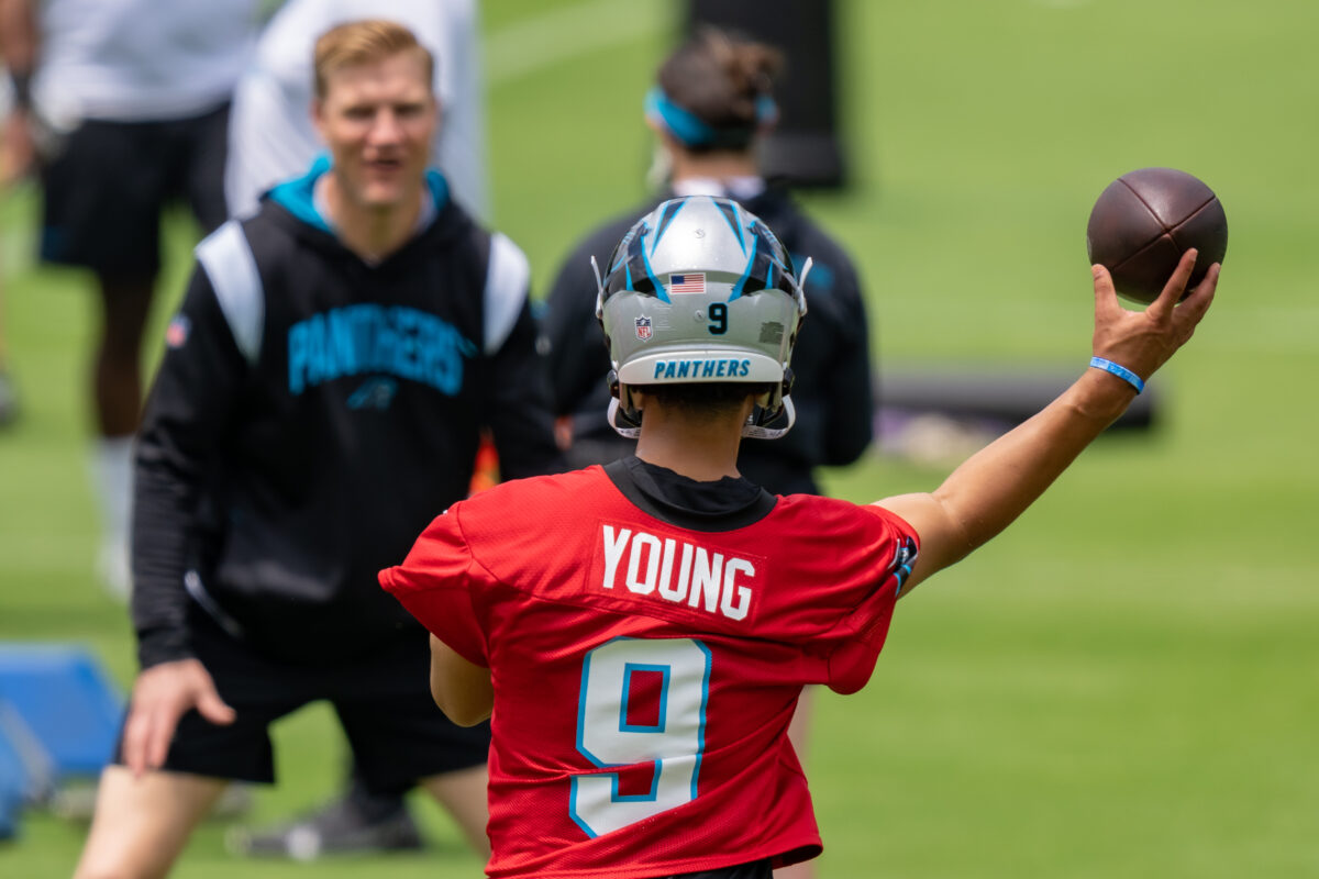 LOOK: First glimpse at Bryce Young in a Panthers uniform