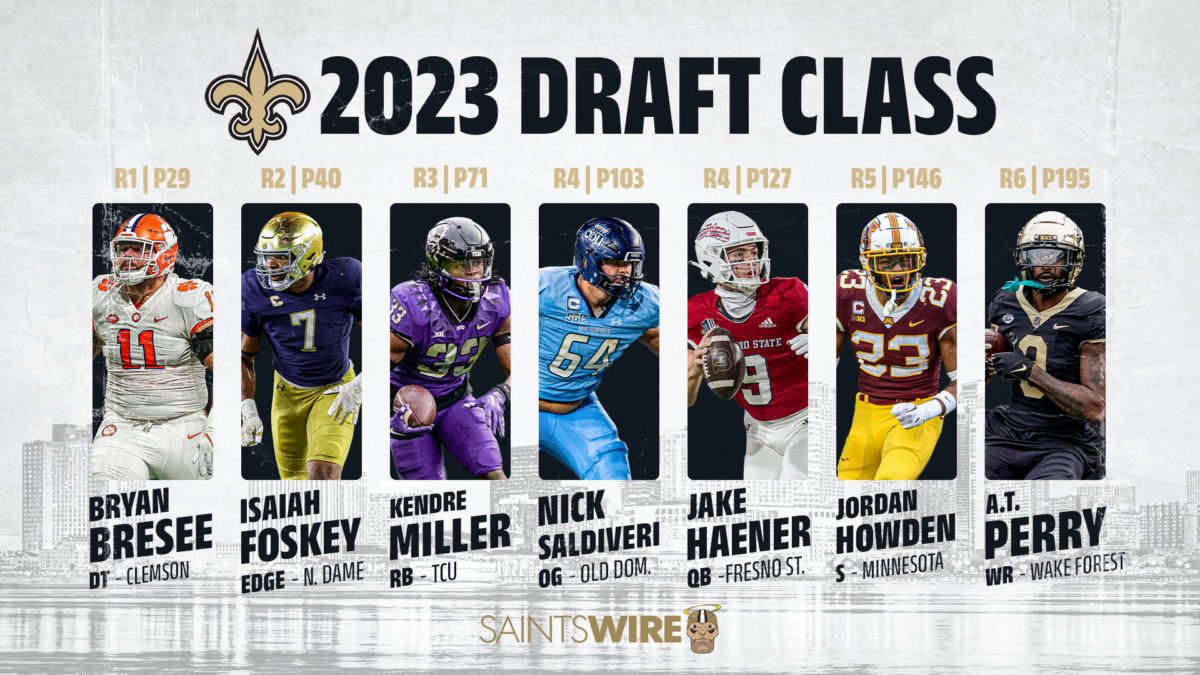 Here are the jersey numbers for the New Orleans Saints rookie draft class