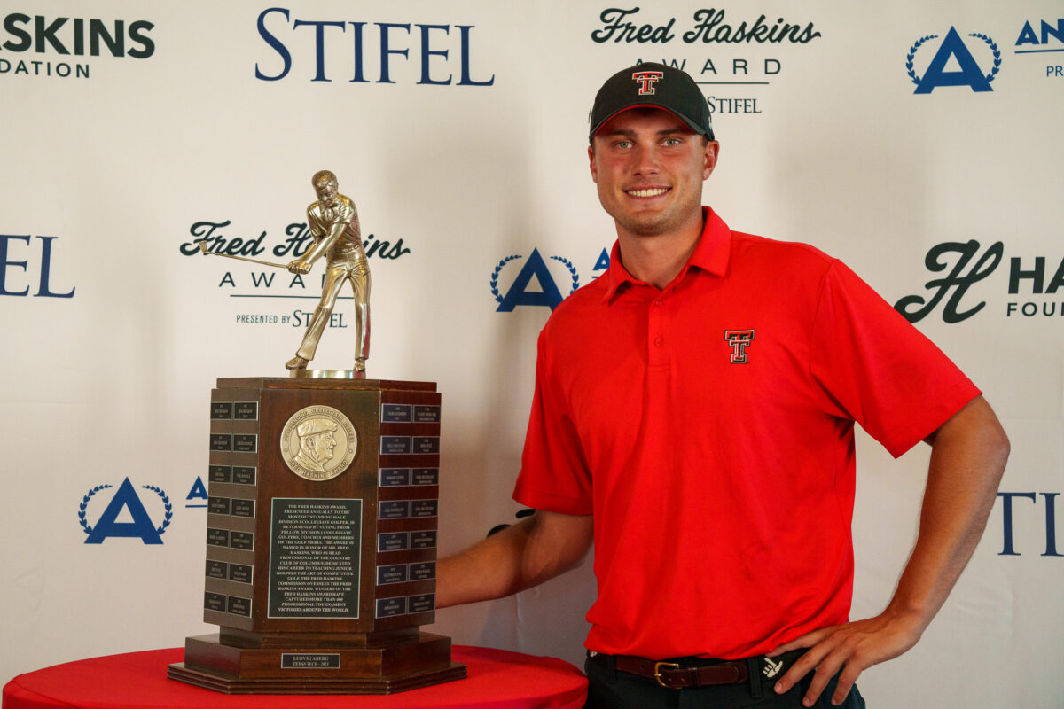 Texas Tech’s Ludvig Aberg closes college career with 2023 Haskins Award, given to men’s college player of the year