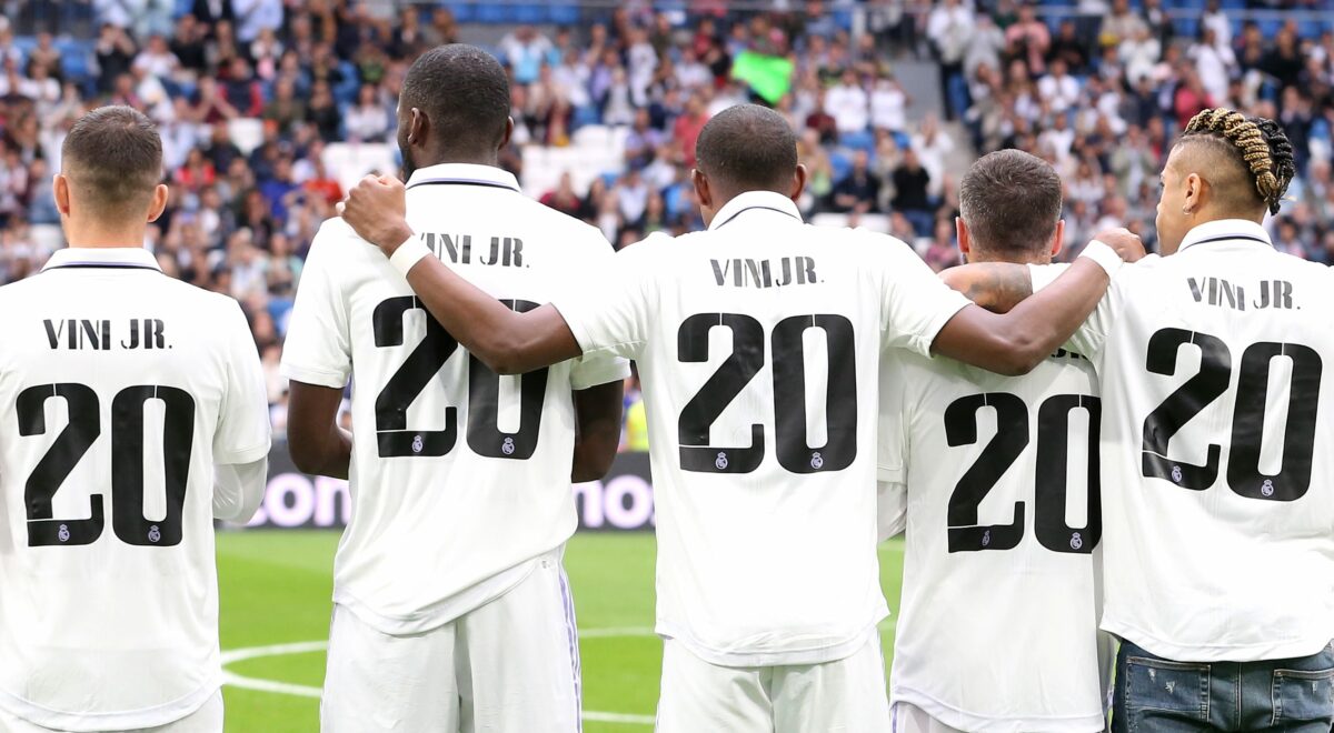 Real Madrid players and fans rally around Vinicius at Santiago Bernabeu