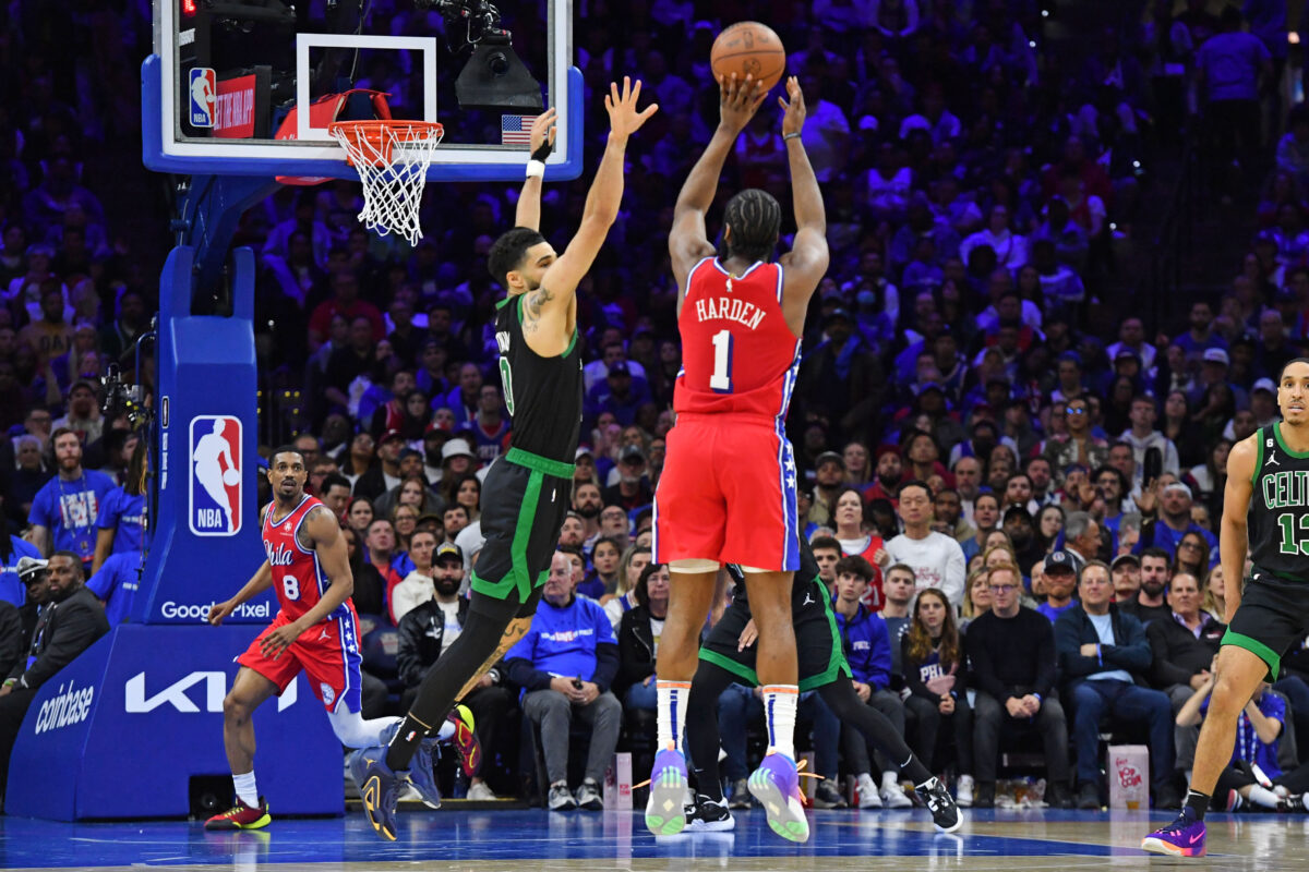 NBA Twitter reacts to James Harden, Sixers falling to Celtics in Game 3