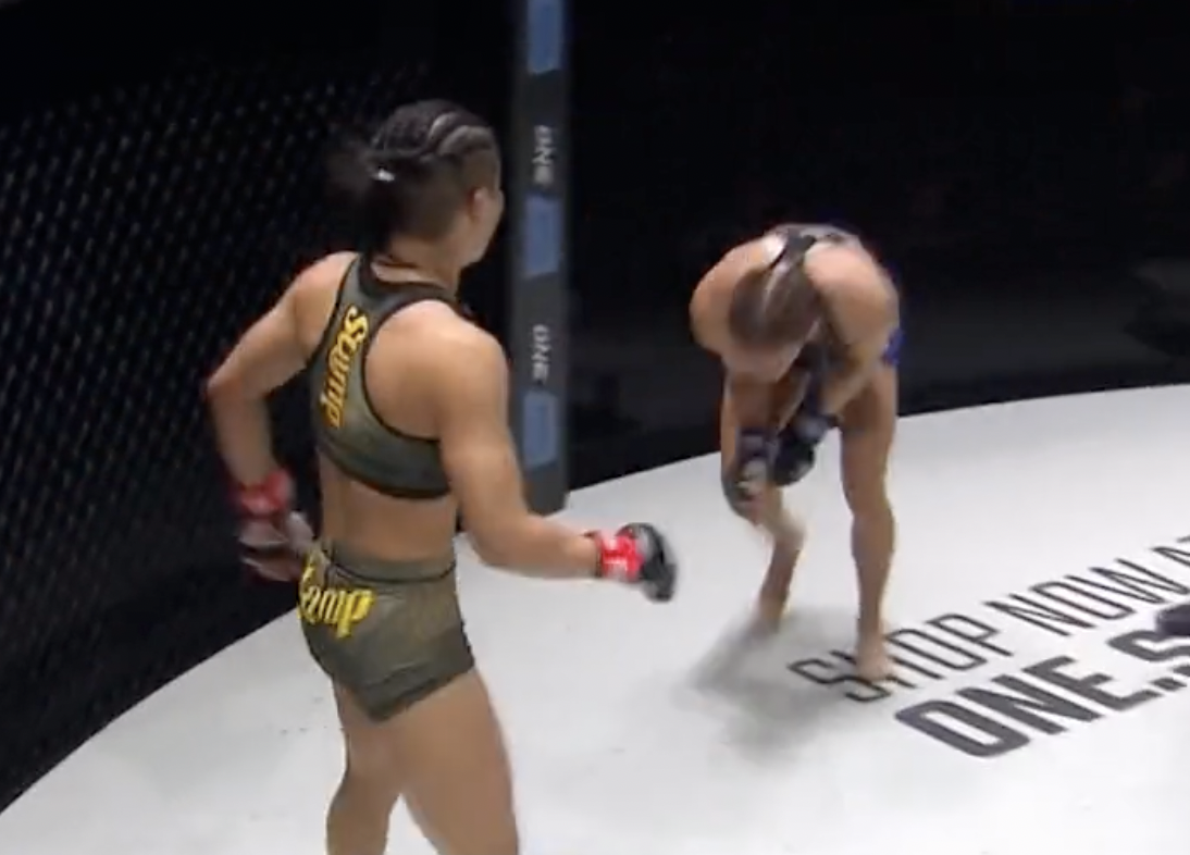 ONE Fight Night 10 video: Stamp Fairtex destroys Alyse Anderson’s midsection with violent liver kick