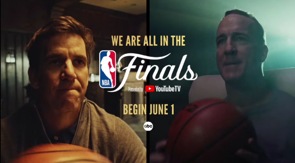 Peyton and Eli Manning star in commercial for NBA Finals
