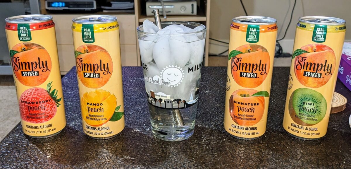 Beverage of the Week: Simply made spiked peach juice and it’s candy in a glass