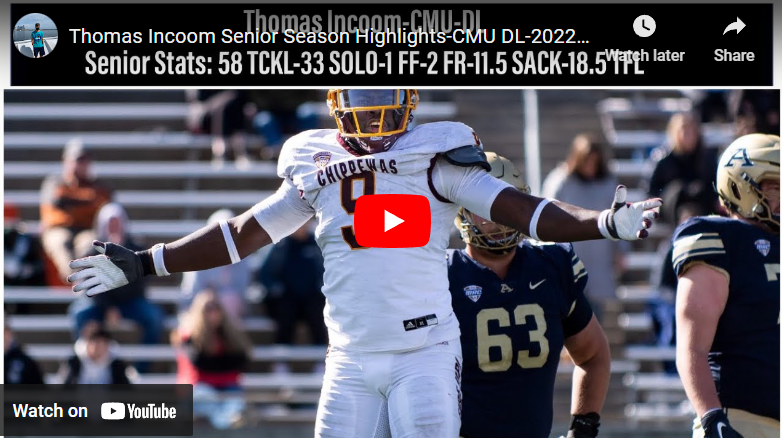 Check out these highlights of new Broncos pass rusher Thomas Incoom