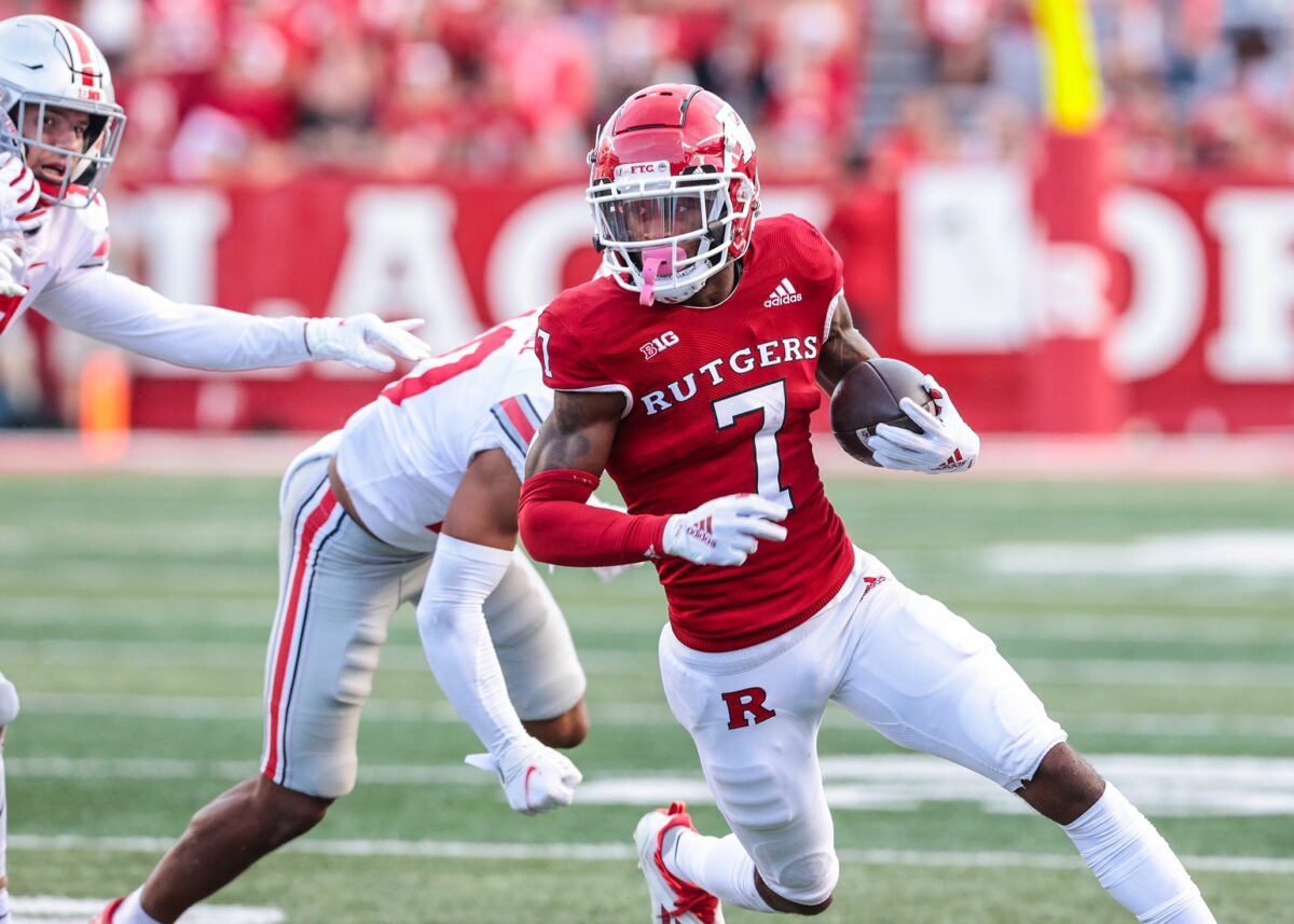 Two Rutgers football players at New York Jets rookie minicamp