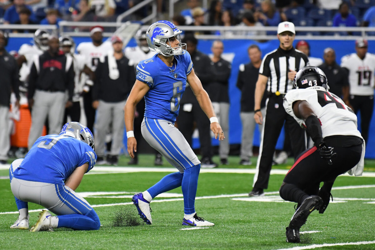 The Lions make a trade to bring back kicker Riley Patterson