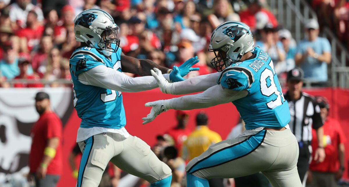 Panthers OLB coach Tem Lukabu: Yetur Gross-Matos transitioning well into 3-4 role