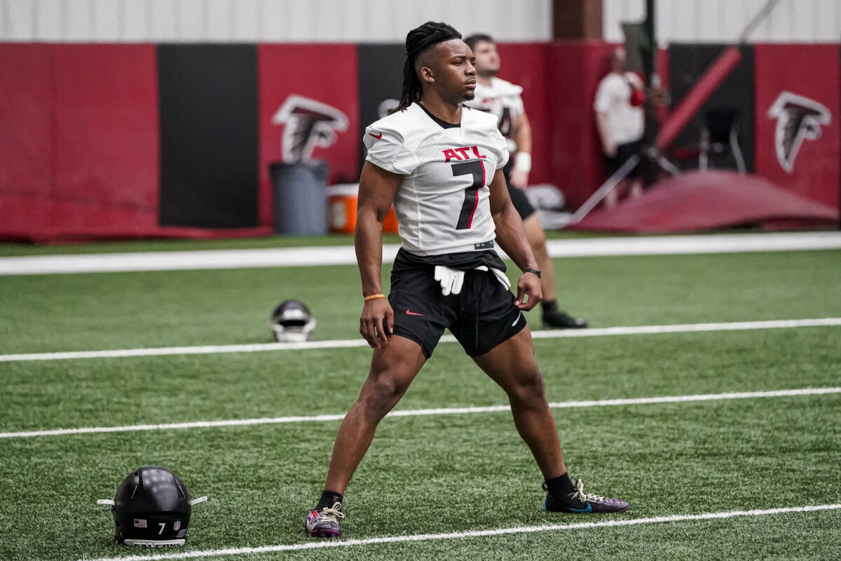 WATCH: Bijan Robinson participates in Atlanta’s first day of rookie minicamp