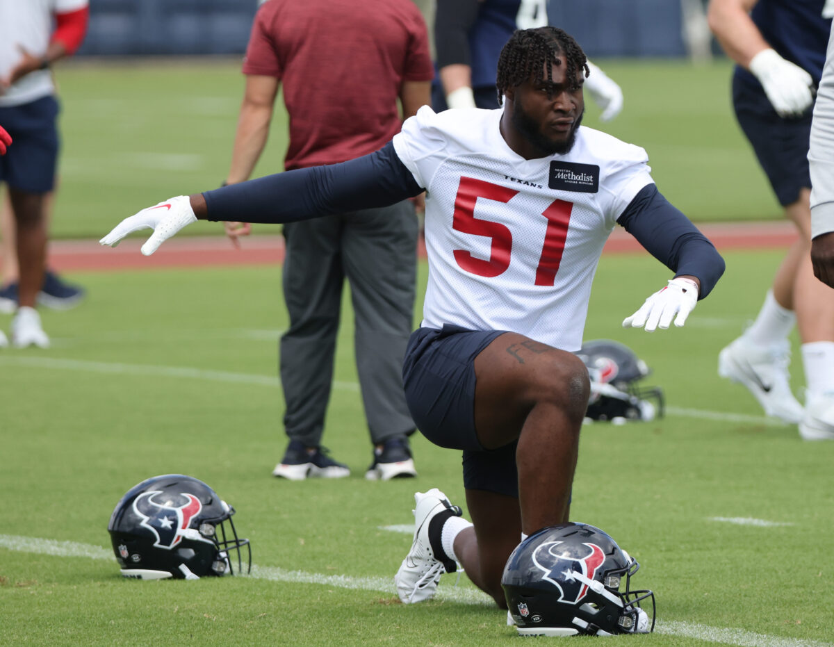 What has the biggest adjustment been for Texans DE Will Anderson?