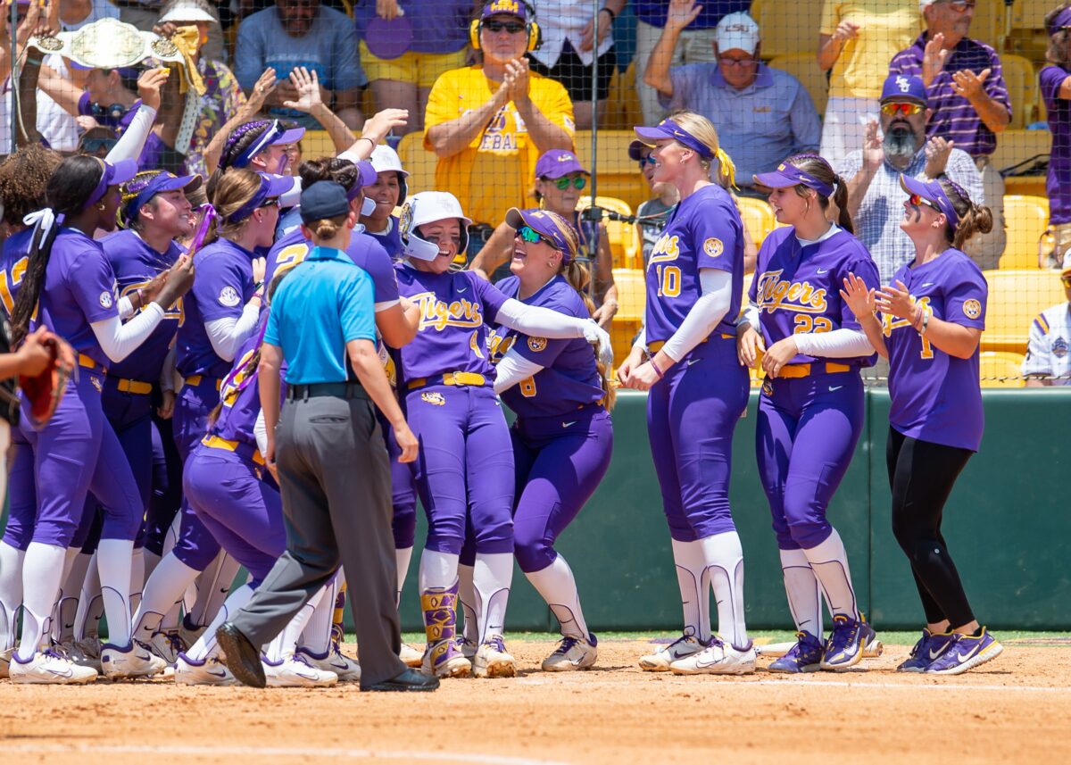 PHOTOS: LSU softball blanks Ragin’ Cajuns to advance to the regional final