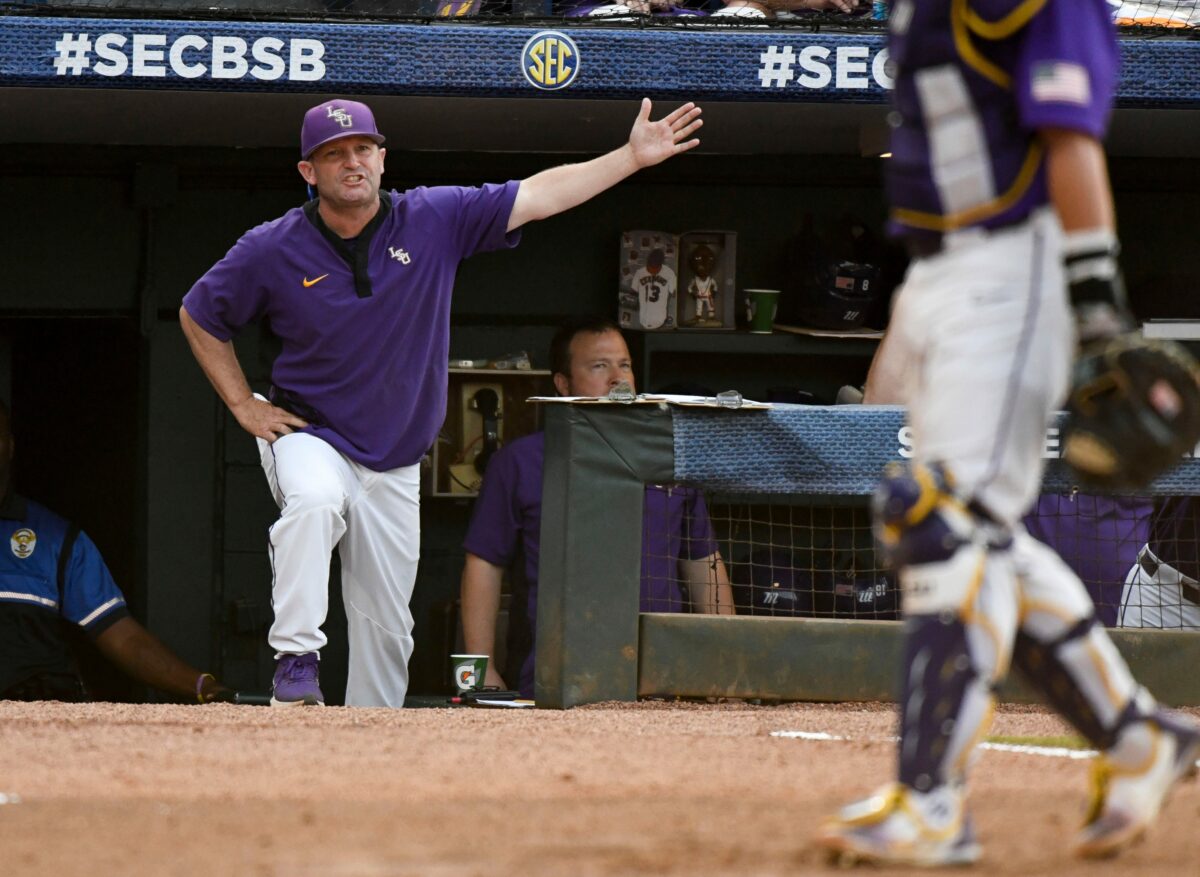 LSU heads to losers’ bracket after SEC tournament loss to Arkansas