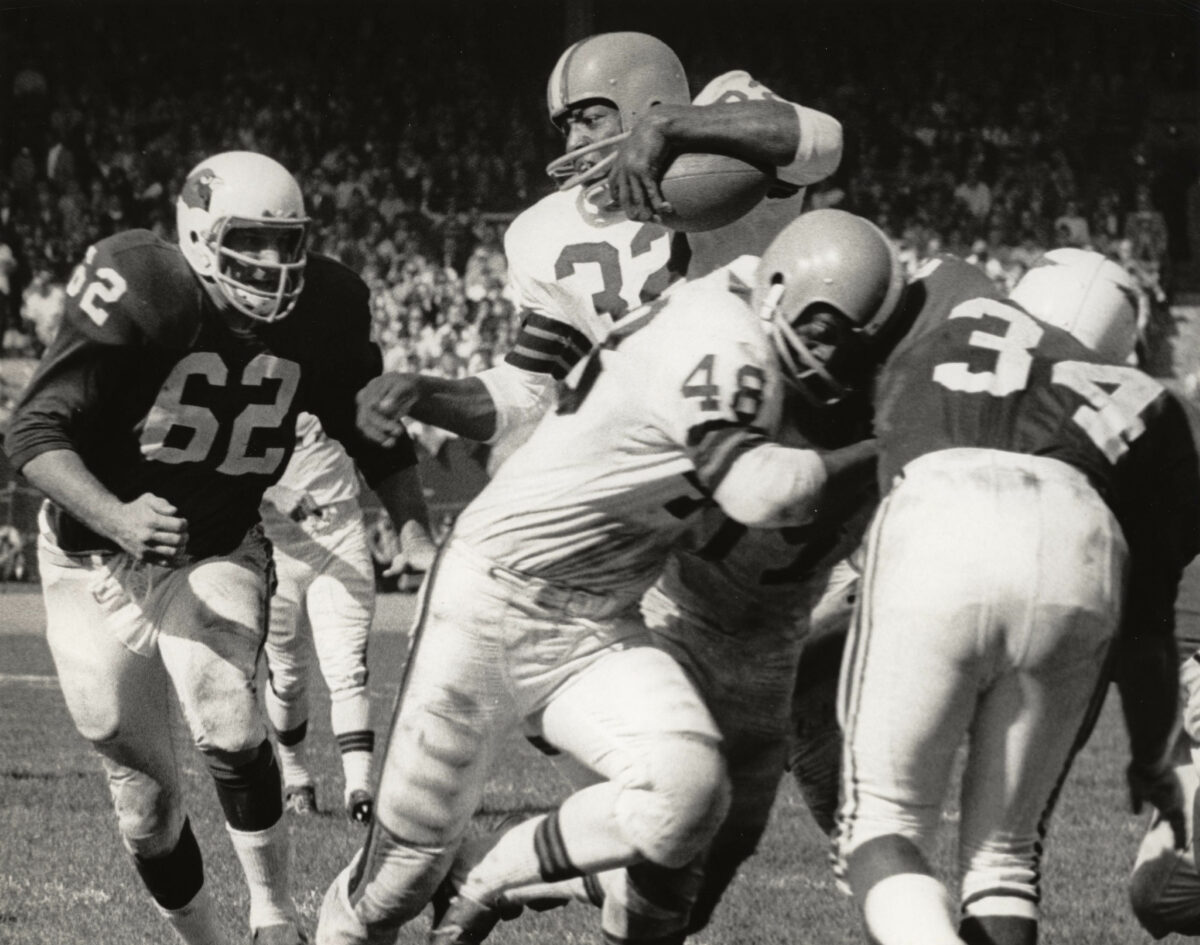The late, legendary Jim Brown had big numbers vs. Cardinals