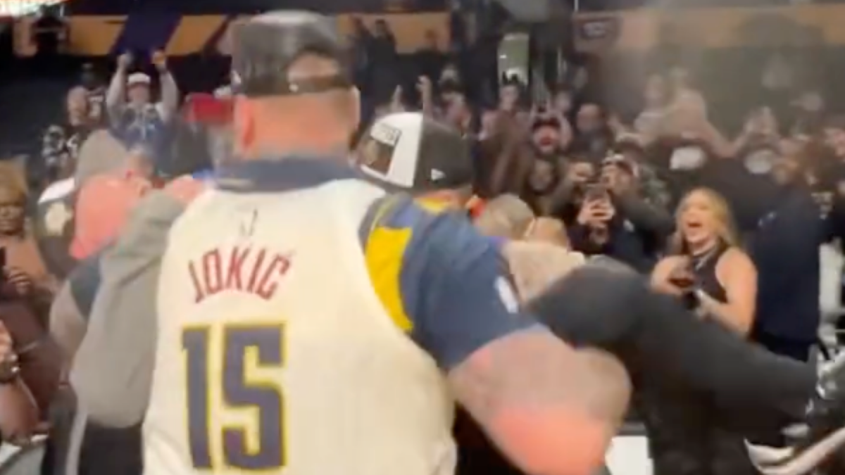 The Jokic brothers lifted Mike Malone into the air like a baby after the Nuggets win