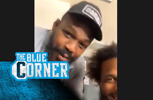 Jon Jones crashed an interview to take a childish dig at Francis Ngannou