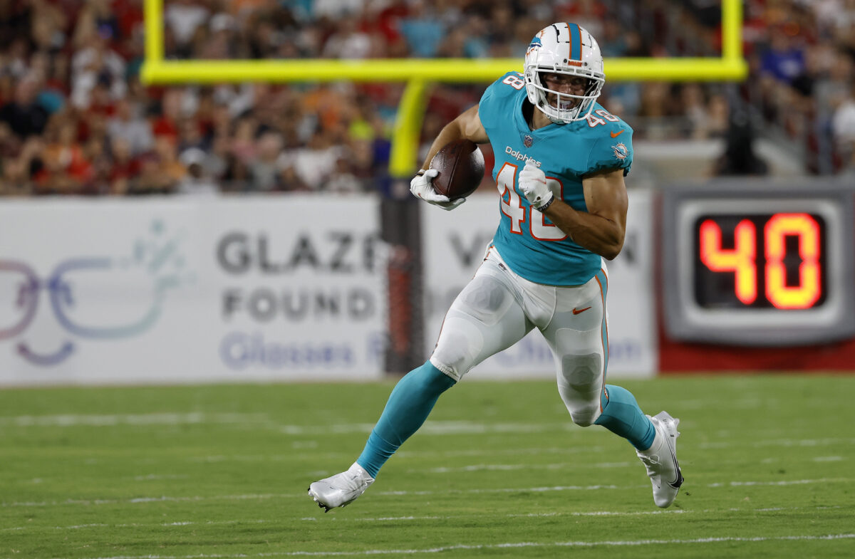 Dolphins TE says he’s gained 10 pounds of muscle since the end of last season