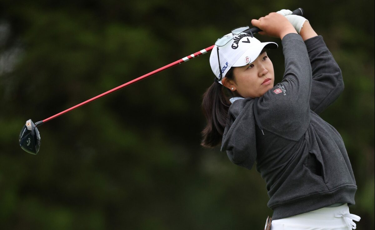 Former Stanford star Rose Zhang leads 2023 Mizuho Americas Open in LPGA pro debut