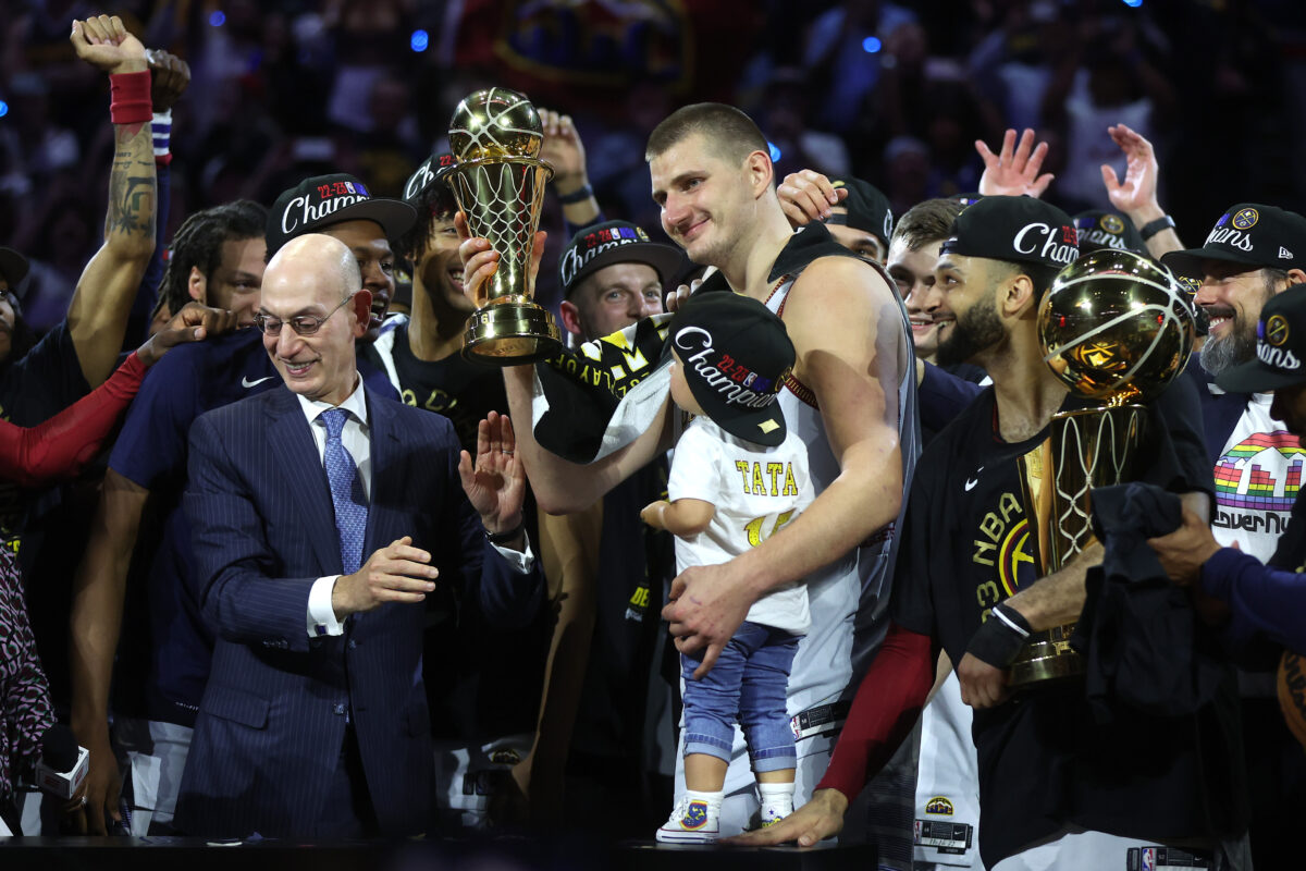 Photos: NBA legends receiving their Finals MVP trophies
