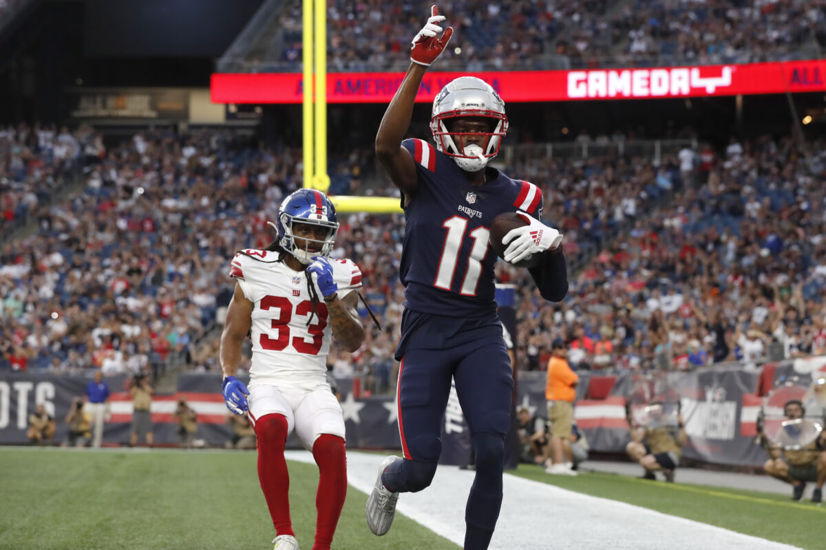 Patriots WR Tyquan Thornton reportedly managing soft tissue injury