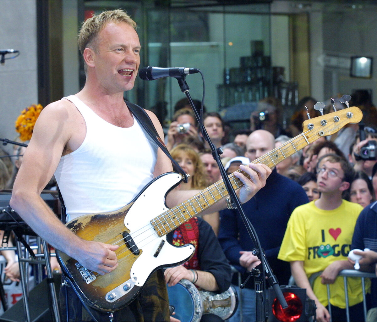 Rock star Sting throughout his storied career