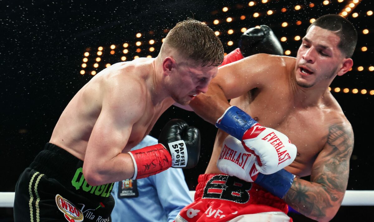 Edgar Berlanga puts Jason Quigley down four times en route to one-sided victory