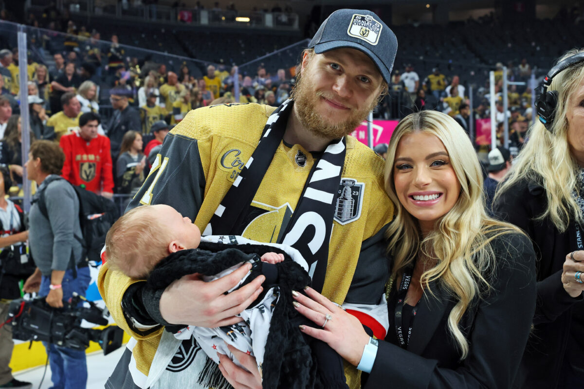 Here, look at some adorable Golden Knights babies sitting in the Stanley Cup
