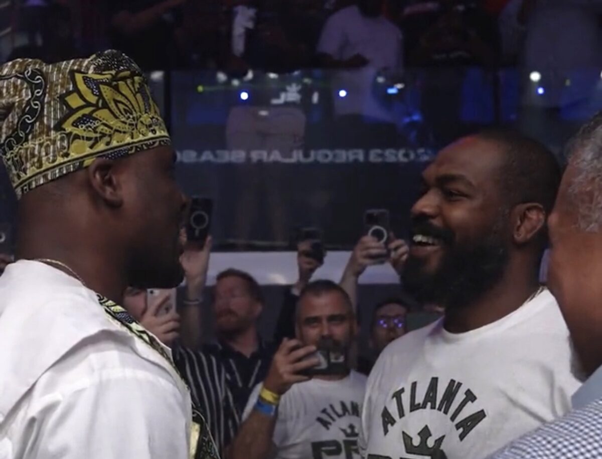 ‘You don’t want no smoke’: Watch Jon Jones and Francis Ngannou face off at PFL 5
