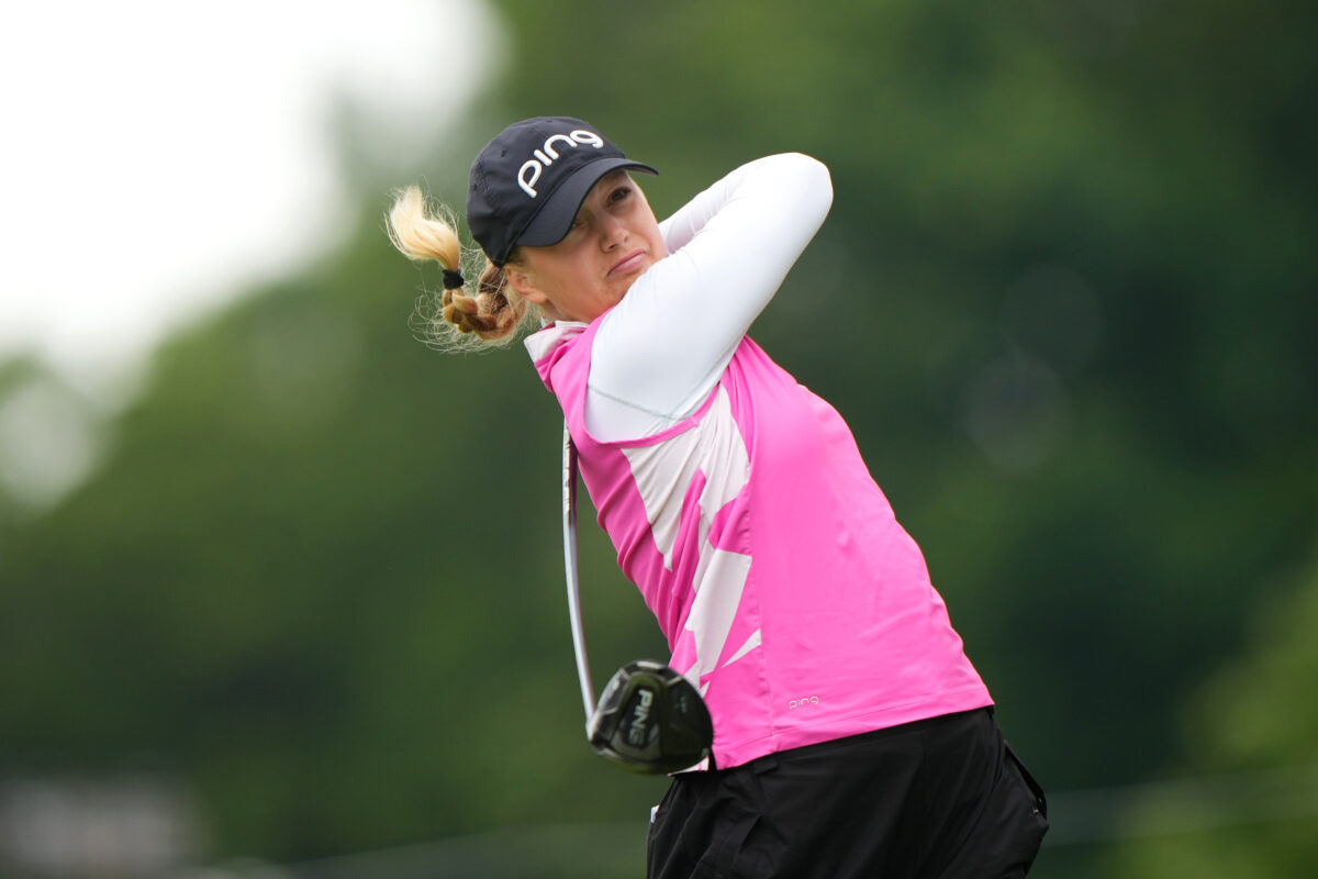 This LPGA rookie is co-leading the KPMG Women’s PGA at Baltusrol, and she’s on her 11th caddie of the season