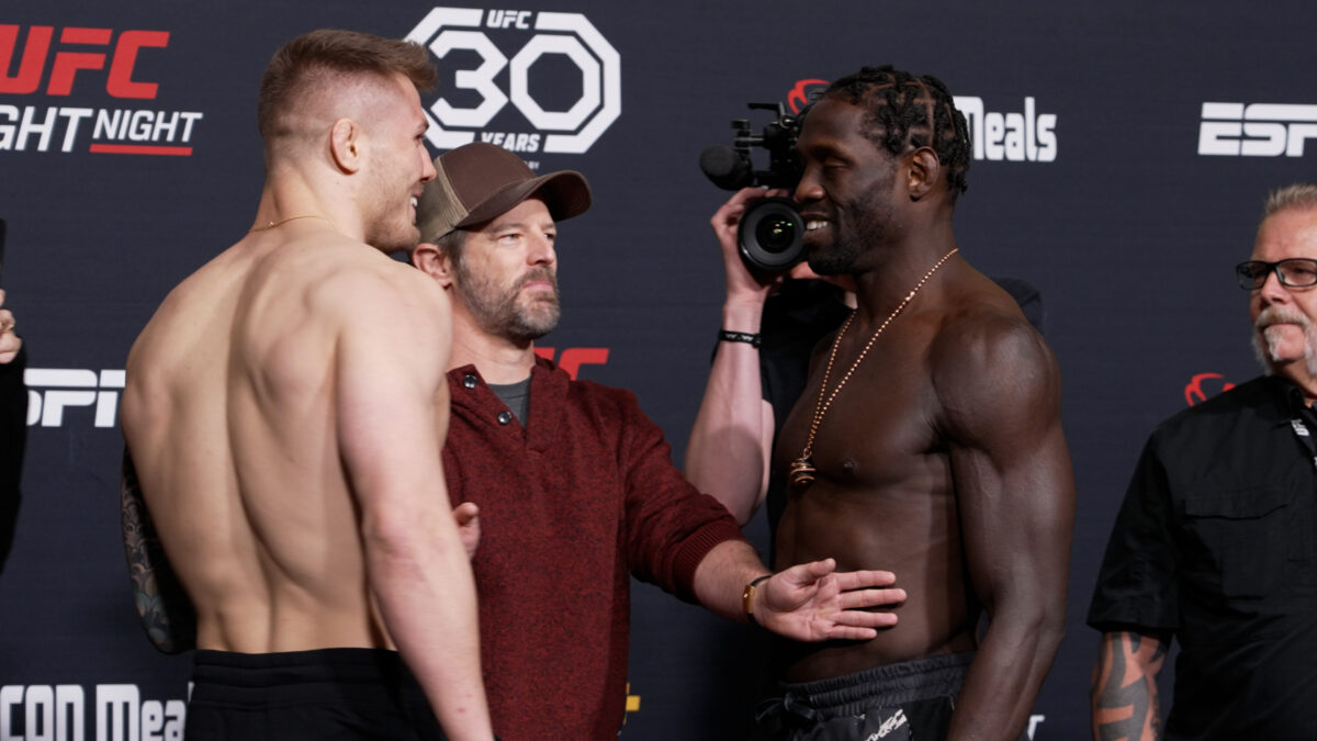 UFC on ESPN 46 video: Marvin Vettori, Jared Cannonier keep chirping at each other during faceoff
