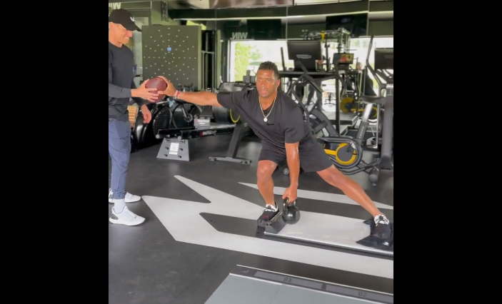 Broncos QB Russell Wilson posts unique workout video on social media