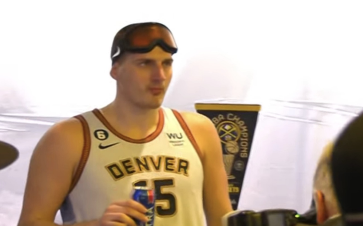 Nikola Jokic proved he’s just as awkward at parties as the rest of us during title celebration
