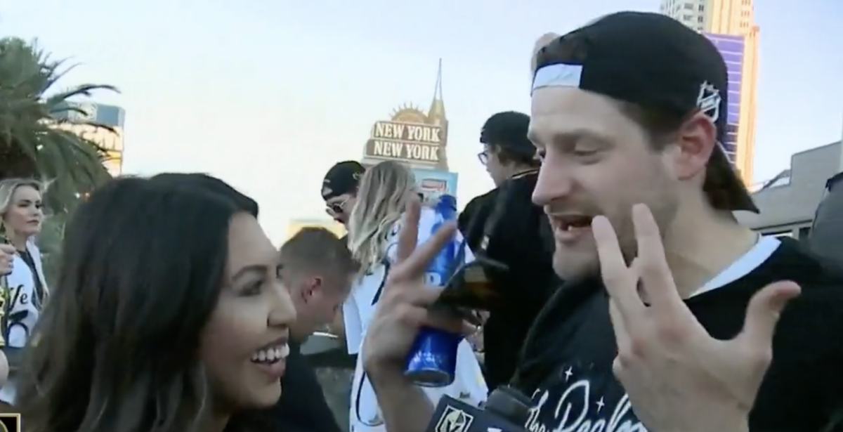 Adin Hill seemingly doing a Ricky Bobby impression was a classic moment at the Golden Knights’ parade