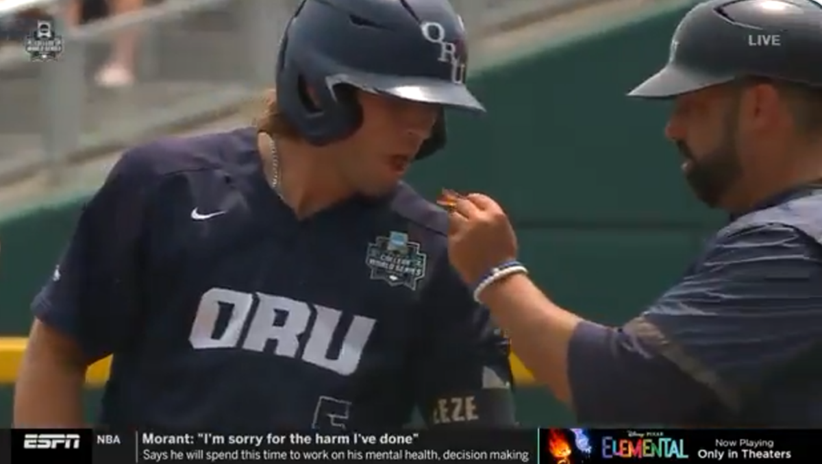 Oral Roberts baseball players are getting gummy snakes for each CWS base hit