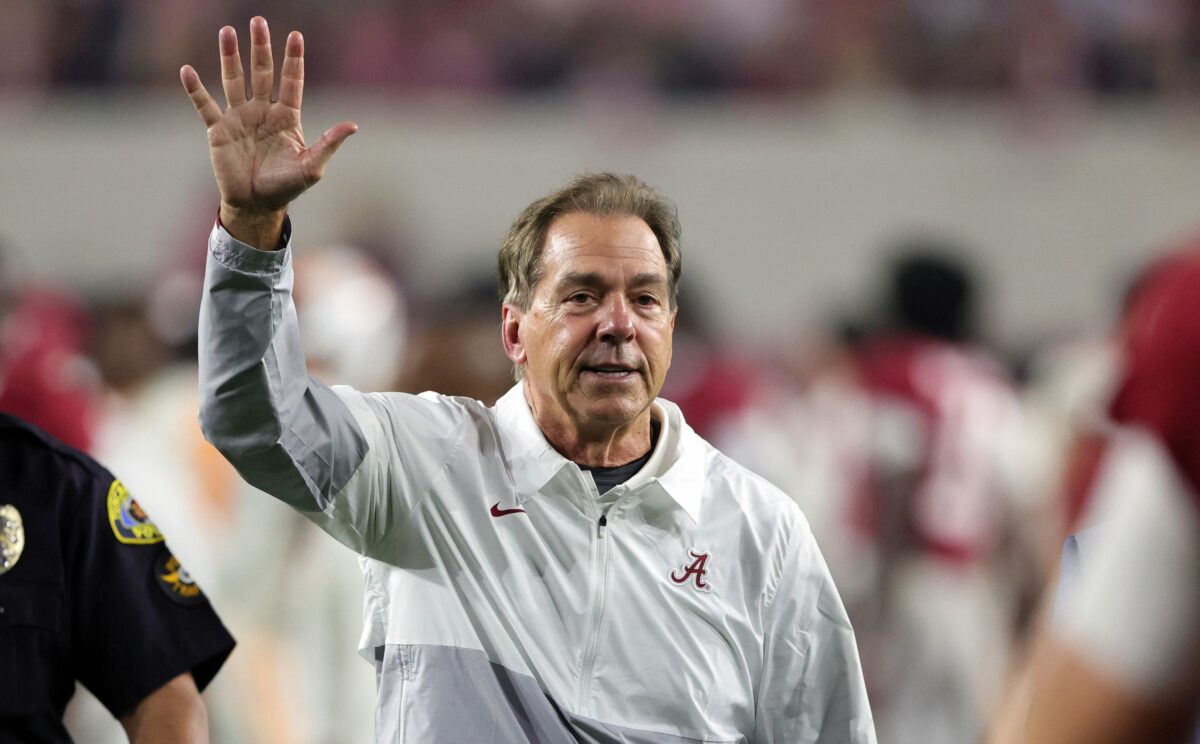 WATCH: Nick Saban hilariously spends Father’s Day boxing in virtual reality