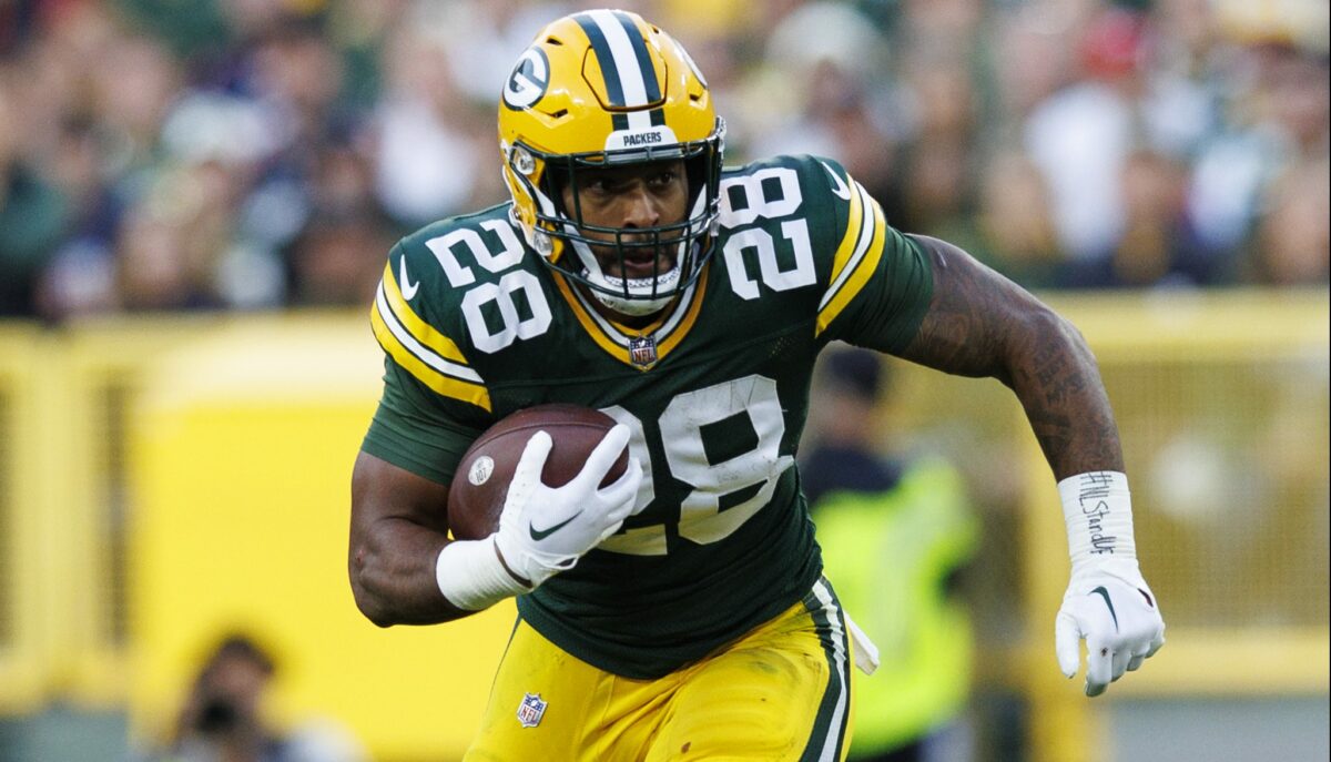 A.J. Dillon on playing for Packers: ‘I’d play here until I can’t run anymore’