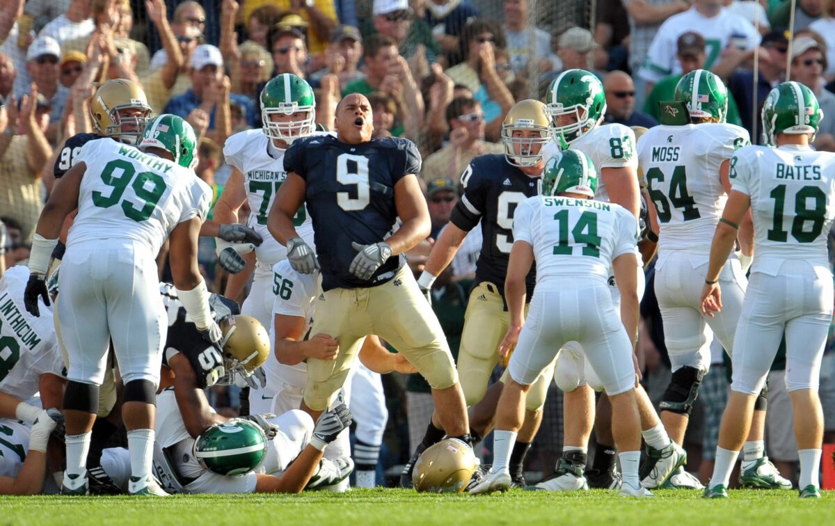 Watch: 2009 highlights of Notre Dame win over Michigan State