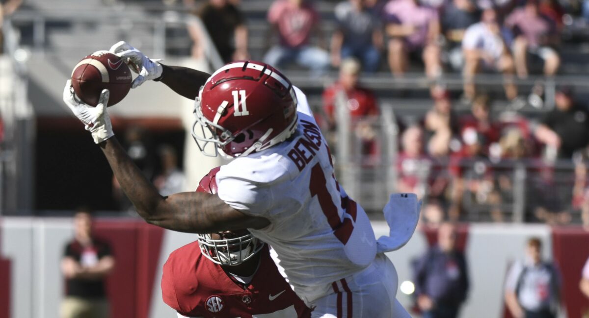 Alabama’s best WR doesn’t rank among top-10 SEC receivers