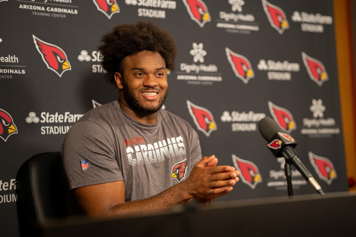 Cardinals working rookie OL Paris Johnson at tackle currently