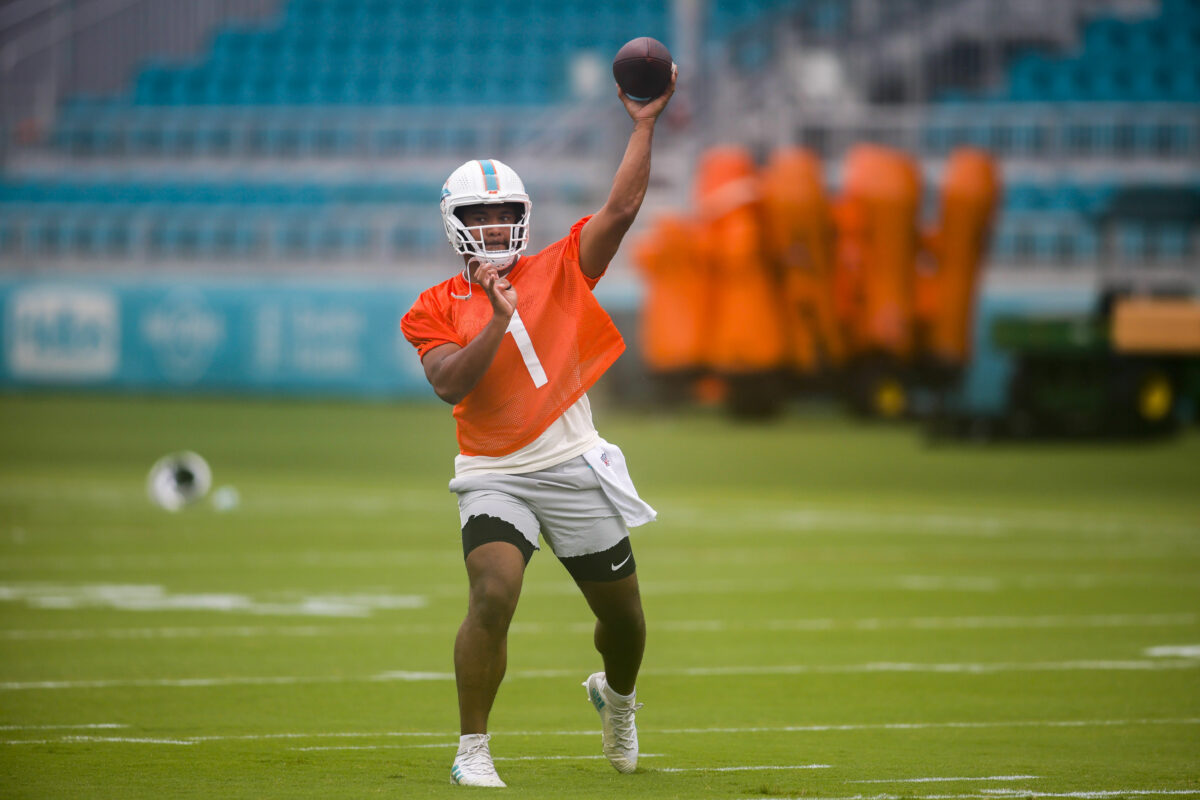 WATCH: Tua Tagovailoa hits homer in Xavien Howard’s softball game