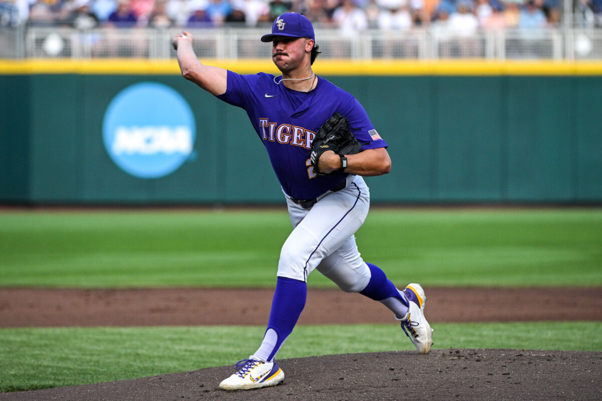 LSU withstands Tennessee rally in CWS opener, will face No. 1 Wake Forest on Monday in winners’ bracket