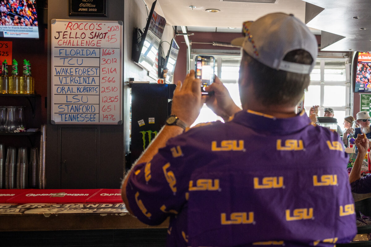 LSU fans closing in on record at CWS Jell-O Shot Challenge