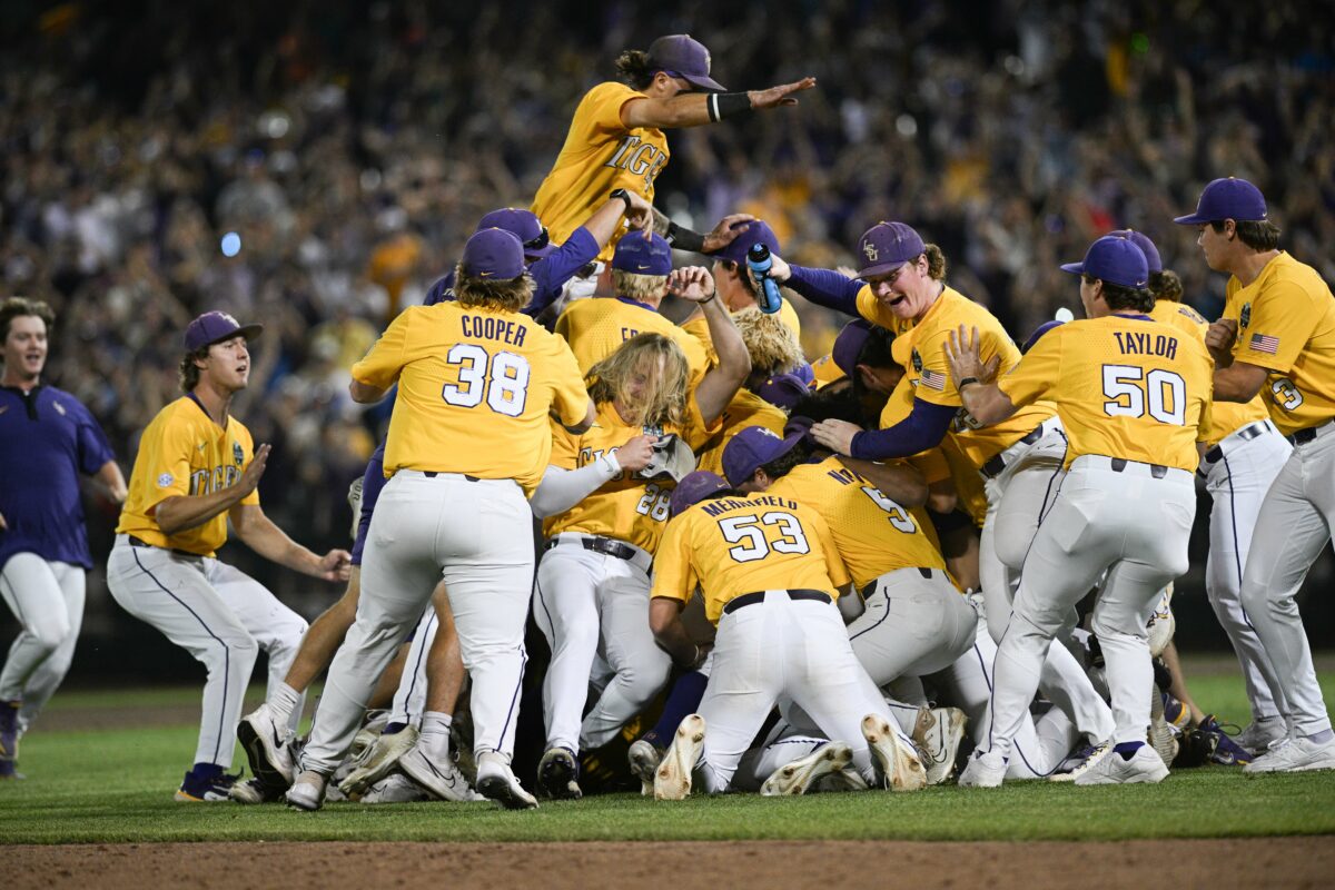 CHAMPS AGAIN: Thatcher Hurd, record-setting offensive performance lead LSU to CWS national title win over Florida