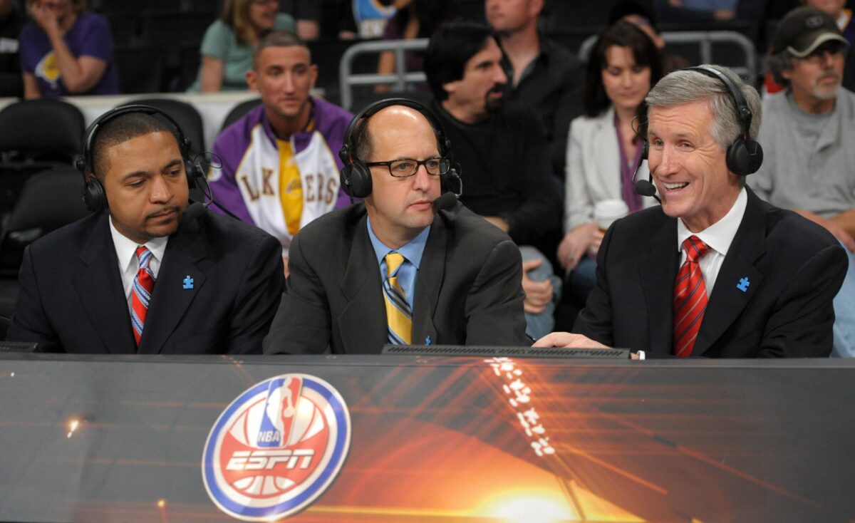 Hall of Fame NBA play-by-play announcer Mike Breen through the years