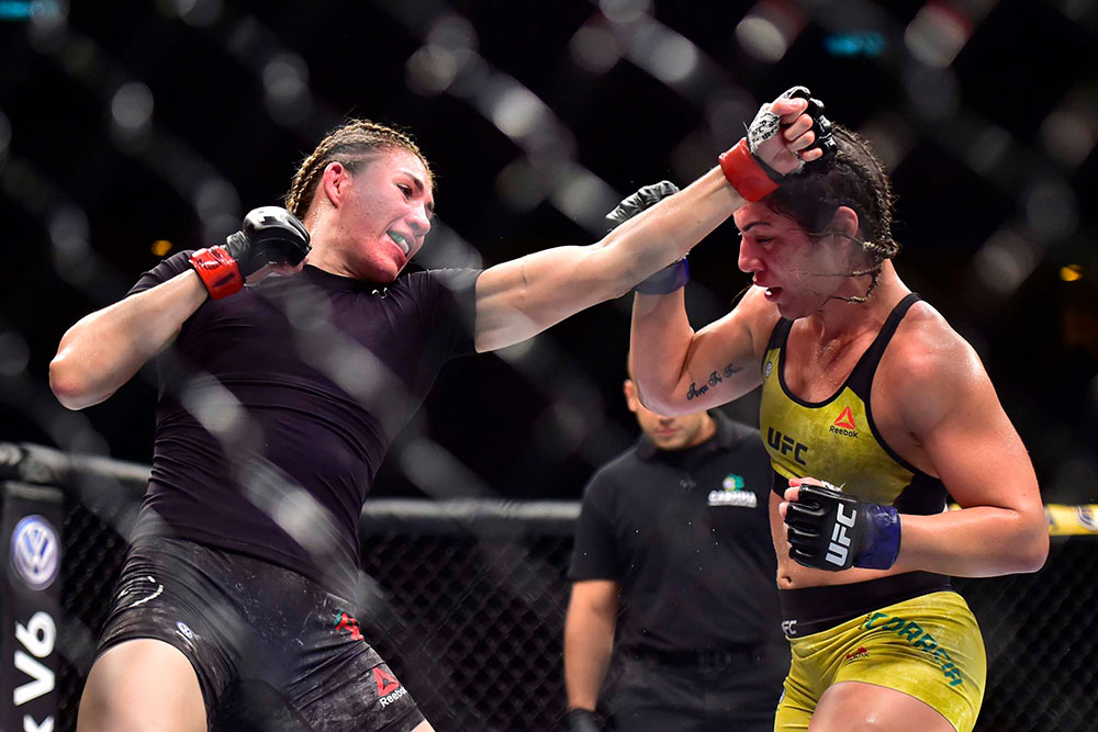 UFC free fight: Irene Aldana puts on striking clinic, then submits ex-title challenger Bethe Correia