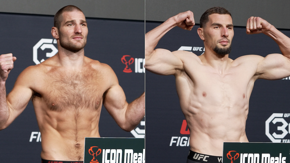 UFC on ESPN 47 video: Sean Strickland, Abus Magomedov make weight for main event