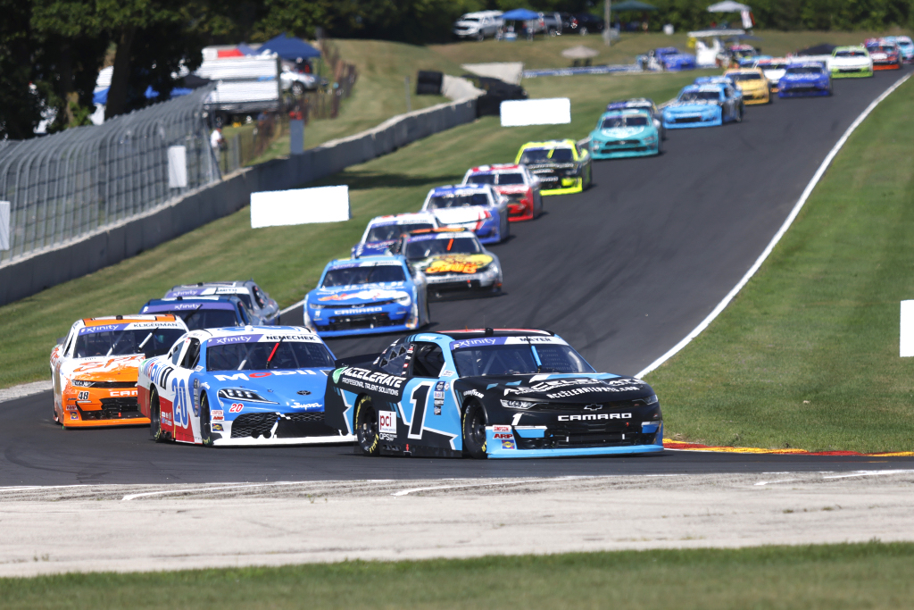 Local hero Mayer muscles to first Xfinity win at Road America