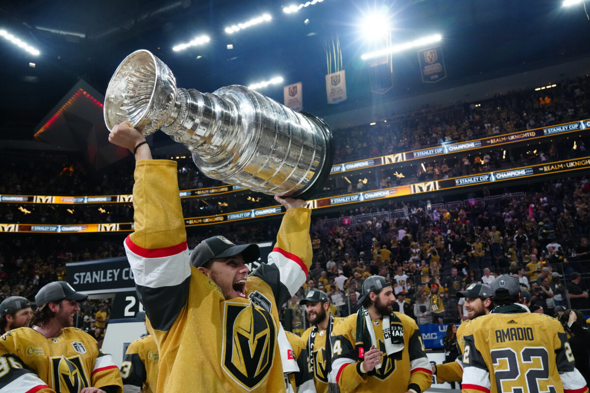 Brett Howden of Vegas Golden Knights takes Stanley Cup to golf course in Canada