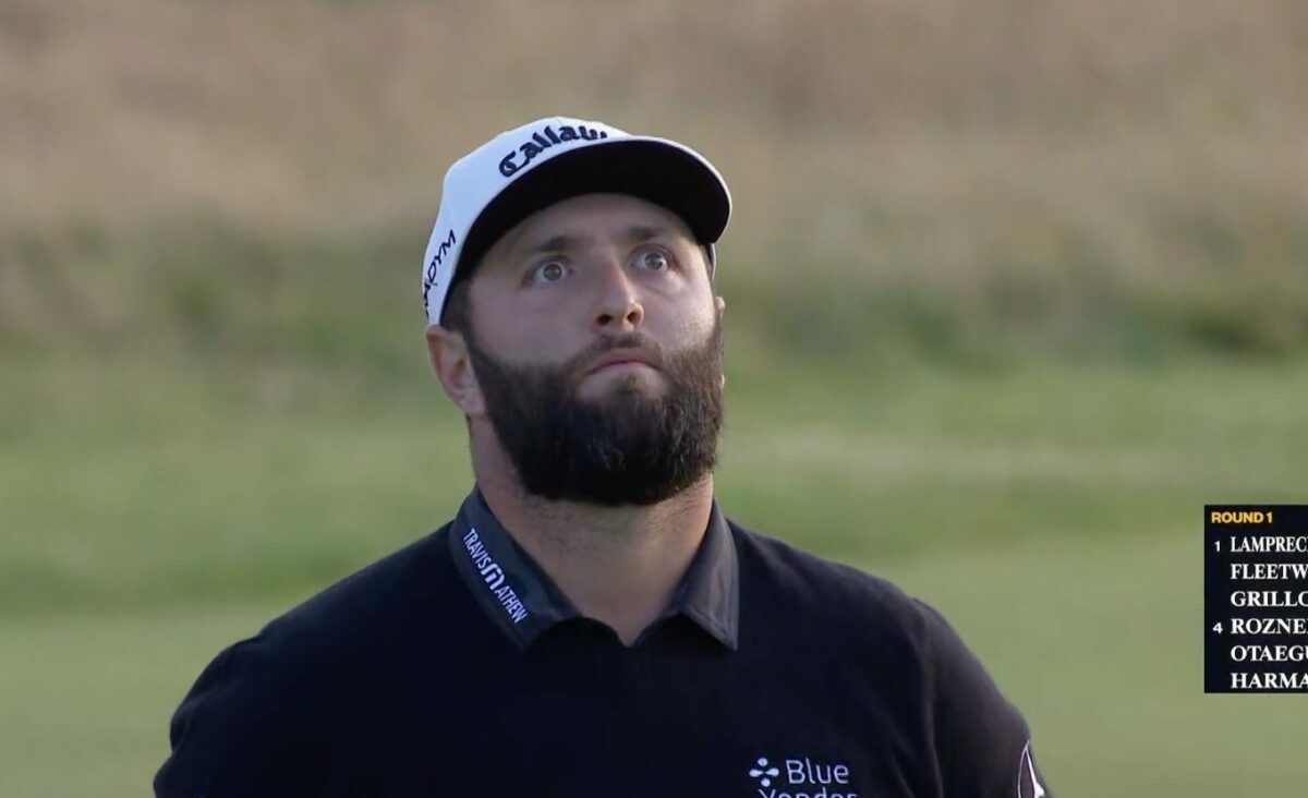 An incredulous Jon Rahm quickly became a meme at The Open Championship