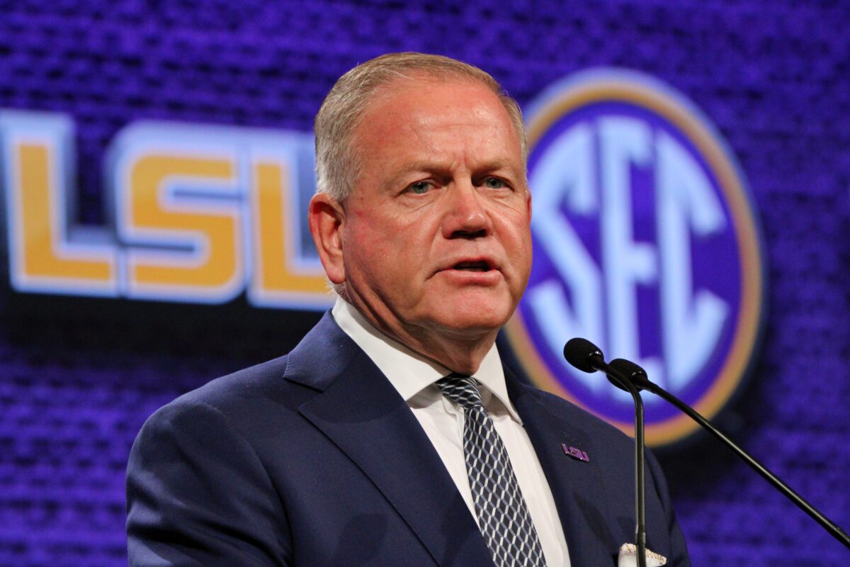 Brian Kelly discusses Tennessee’s NCAA penalties at SEC media days
