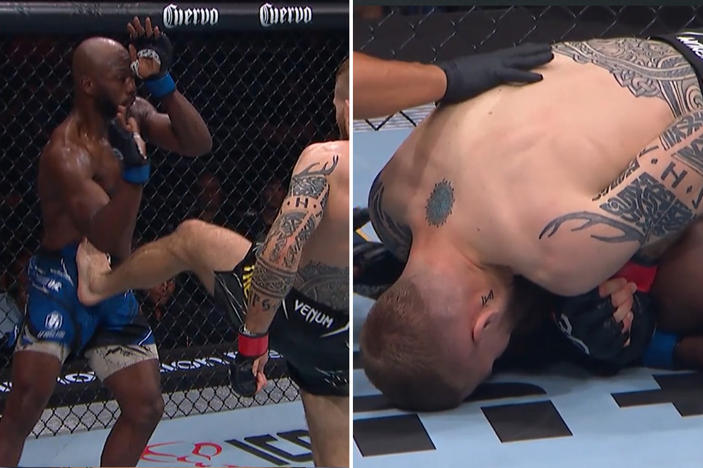 UFC 291 video: Jake Matthews submits Darrius Flowers after controversial low kick